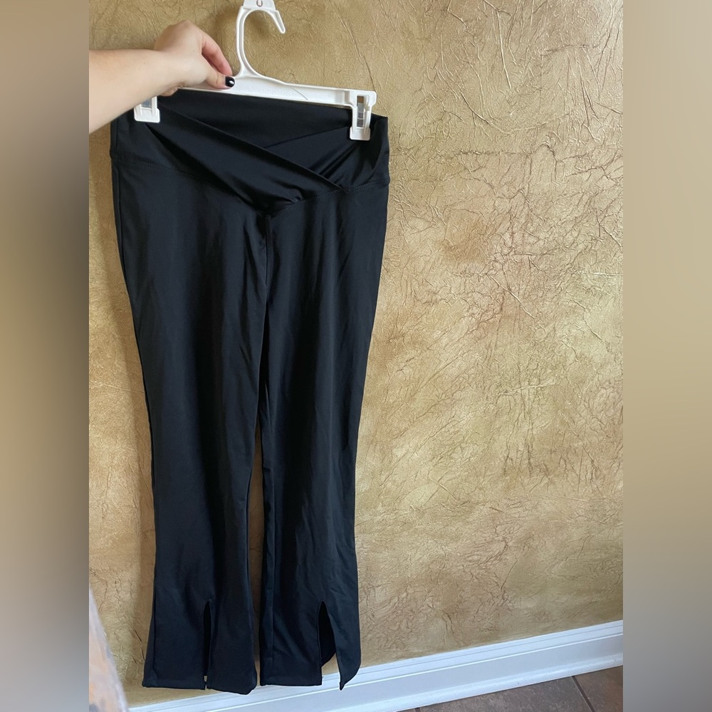 crisscross flare leggings